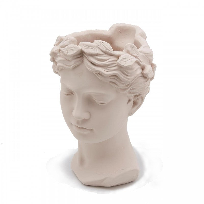 Vaso Testa Donna in Cemento H27 Cm