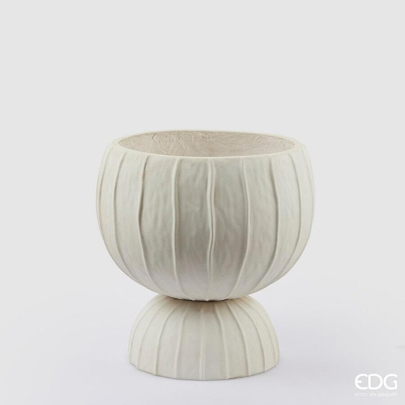 Vaso Righe Bombato con piede H35cm EDG