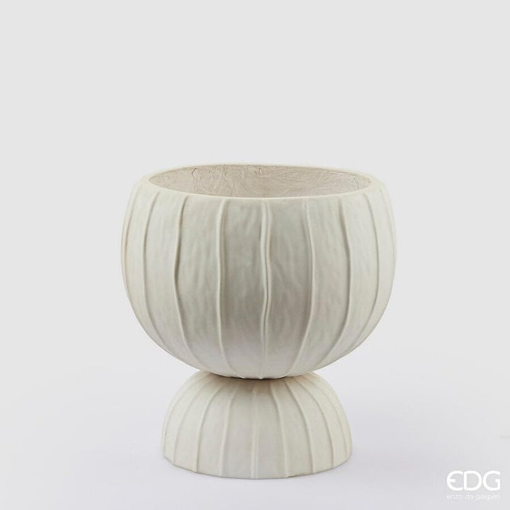 Vaso Righe Bombato con piede H35cm EDG