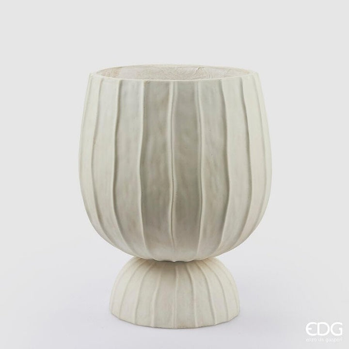 Vaso Righe Bombato con piede H45cm EDG