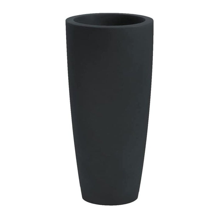 Vaso alto in resina Talos antracite Nicoli