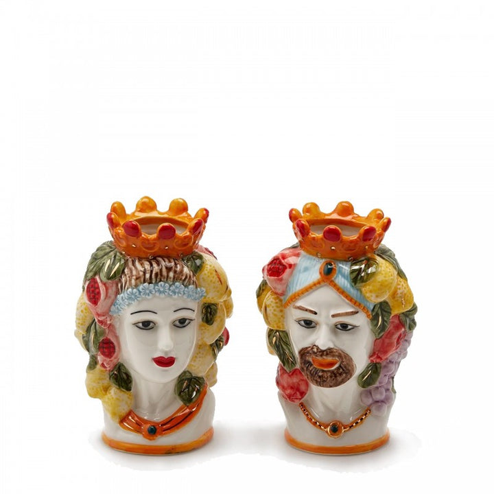 Vaso Testa Sicily Lui e Lei H15 Cm