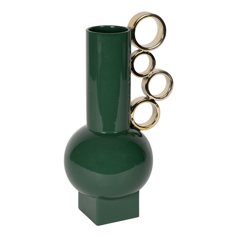 Vaso in ceramica Verde-oro