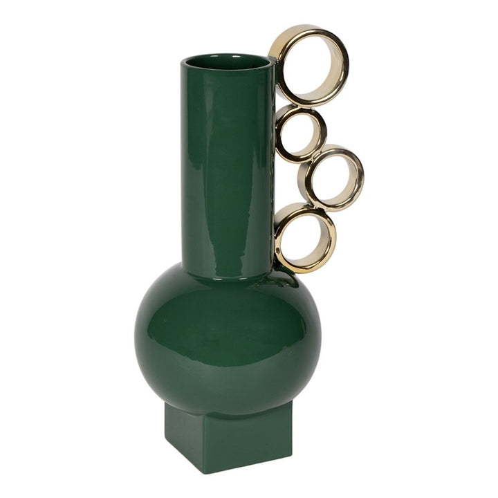 Vaso in ceramica Verde-oro