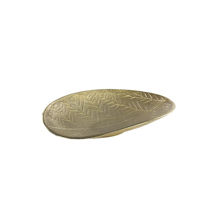 Vassoio Foglia Oro in alluminio