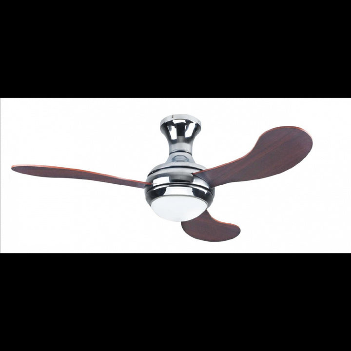 Ventilatore da soffitto 3 pale effetto legno con luce