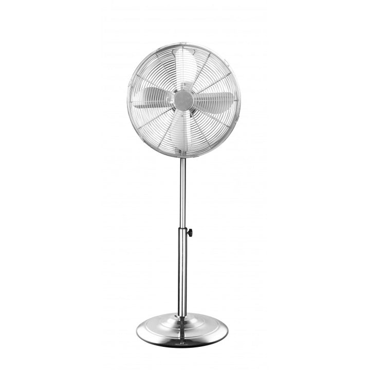 Ventilatore a piantana 4 pale cromato