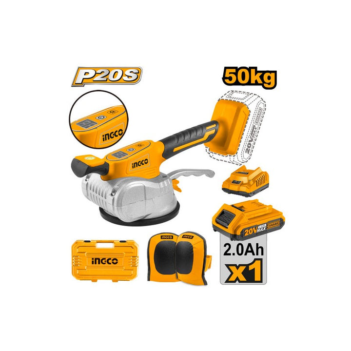 Vibratore per piastrelle 20V a 12 velocità e kit di lavoro