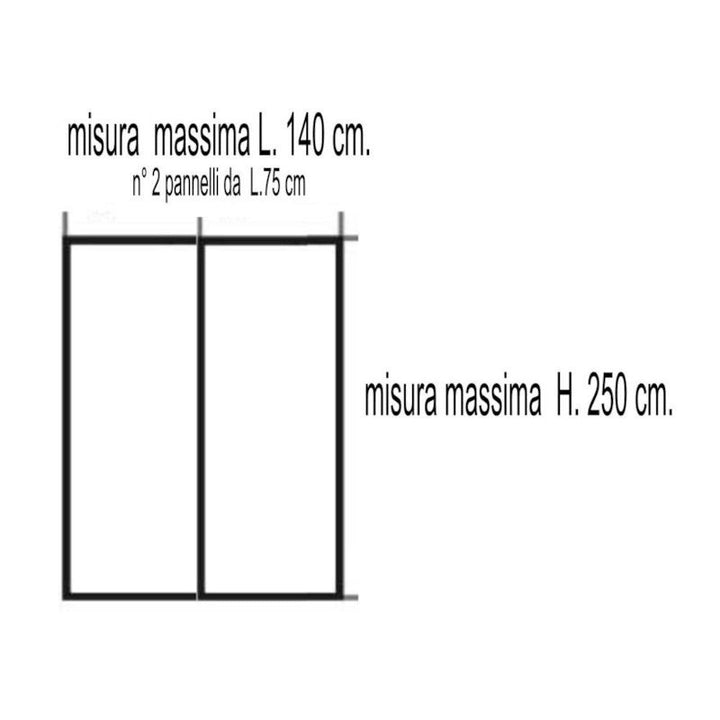 Zanzariera adesiva per porta bianca
